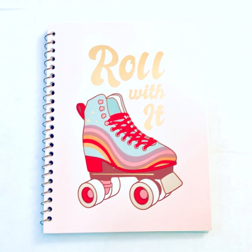 Roll With It Roller-skate Journal Notebook